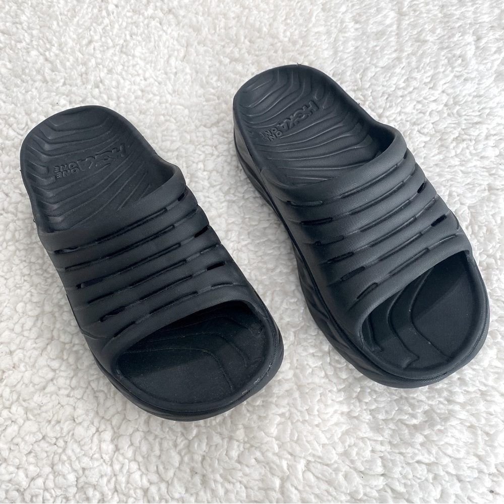 Hoka One One Slide On Sandal Black Shoes Size 8